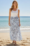 Seaside Cotton Print Wrap Skirt Multi-WearCoverup-Seaside Cottons Light Blue