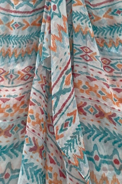 Spun Scarves Sarong Spring Festival Boho Print Scarf Wrap Sarong Teal