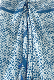 Sumatra Stamp Blue Print with Tassels