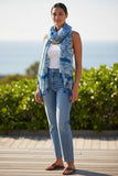 Sumatra Stamp Soft and Light Print Scarf and Sarong Wrap, spun by subtle luxury
