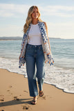 Surfrider Ocean Blue Print Batik Sheer and Soft Tassel Scarf Wrap 2