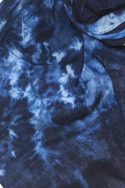 TD67 The Deep Blue Tie Dye Swatch SCARF