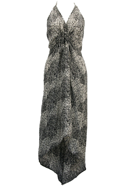 Triangle 70's Dress in Printed Silk
