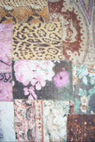 VP victorian patchwork tan swatch silk print