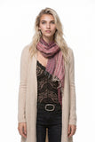 Waffle woven Scarf Wrap Winter Texture Purple and pink