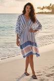 Wonderwall Stripe Print Isle Kaftan Summer Dress Coverup