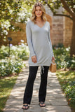 Zen Blend Audrey Off Shoulder Sweater Dress with Drawstring smoke grey 2