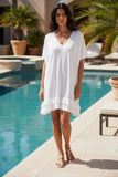 Zen Blend Cathy V-Neck Ruffle Sweater Knit Dress -white-zen-blend-zen-blend-cathy-v-neck-ruffle-dress-