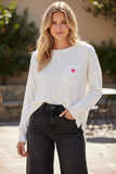 Zen Patricia Pocket Pullover with Heart Embroidery