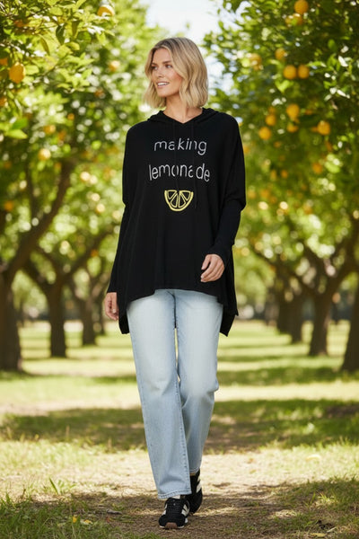 Zen "Reese" Hoodie Pullover Sweater Knit in Making Lemonade Embroidery 2