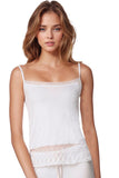 A La Slip Cami Slip XS / Nude (Ivory) / ALSCAJM-PS Rayon Jersey Stretch Cami with Embroidery Lace Hem | Crop Length