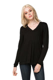 Adalyn Double Layer Cotton Cashmere V neck Sweater - Subtle Luxury