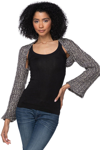 Almost Vintage Knit Shimmer Shrug - Subtle Luxury