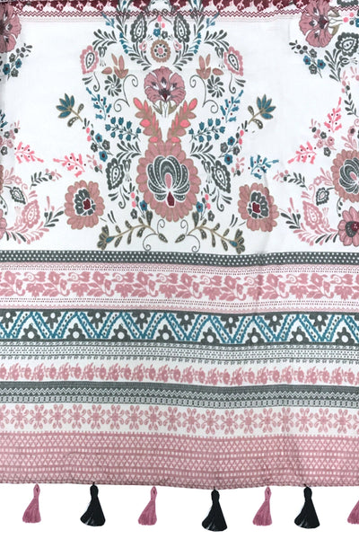 Antique Haven Print Scarf Wrap - Subtle Luxury