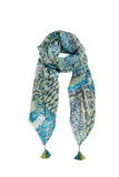 Artisanal Patchwork Print Multi Wear Sarong Wrap Scarf - Subtle Luxury