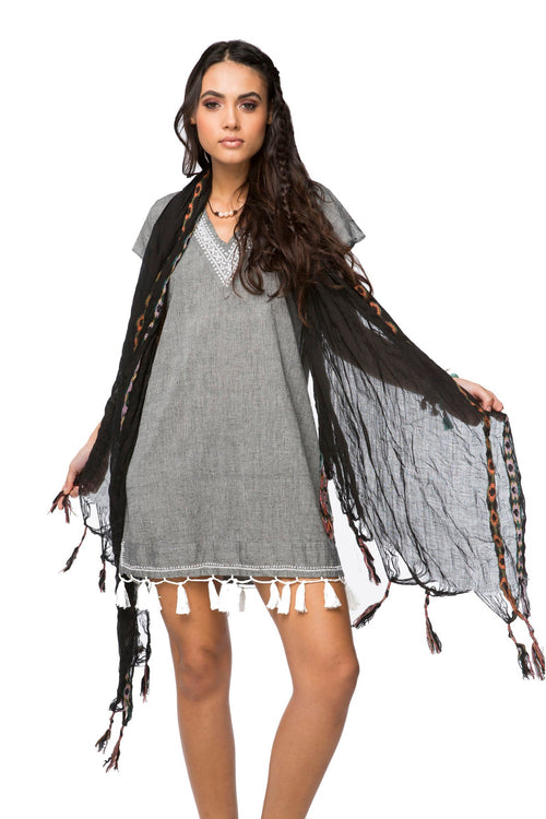 Aztec Jacquard Luxury Scarf/Wrap - Subtle Luxury