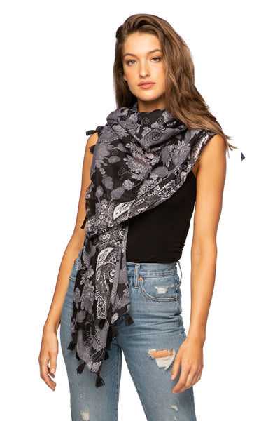 Bandana Baby Blue Print Kimono Coverup - Subtle Luxury