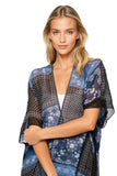Bandana Blues Print Kimono Coverup - Subtle Luxury