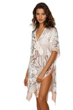 Be My Lover Blush Print Coverup Caftan - Subtle Luxury