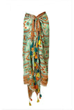 Block Artistry Print Cotton Sarong/Scarf Wrap - Subtle Luxury