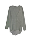 Boyfriend Cardigan with Chiffon Silk Back - Subtle Luxury