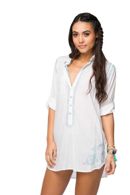 Eve Zen Blend Crewneck Sweater with Hand Stitch Embroidery