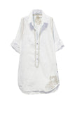 Boyfriend White Cotton Shirt in Limited Supply Embroidery Colors Sale - Subtle Luxury