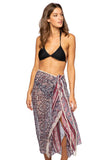 Braided Multi - Wear Coverup Sarong in Boho Romance Print - Subtle Luxury