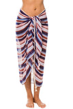 Braided Sarong Multi - Wear Coverup in On My Way Stripe Print - Subtle Luxury