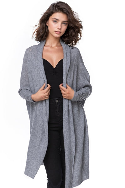 California Cashmere by Subtle Luxury Cardigan Cocoon Shawl Jacket / M/L / Cloudy 100% Cashmere Cocoon Shawl Sweater Jacket