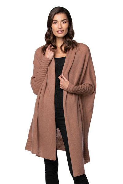 California Cashmere by Subtle Luxury Cardigan Cocoon Shawl Jacket / S/M / Acorn 100% Cashmere Cocoon Shawl Jacket in New Fall Colors