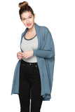 California Cashmere by Subtle Luxury Cardigan Cocoon Shawl Jacket / S/M / Blue Mist 100% Cashmere Cocoon Shawl Sweater Jacket