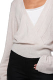 California Cashmere by Subtle Luxury Cashmere 100% Cashmere Camilla Front Crossover Sweater Knit
