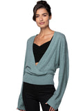 California Cashmere by Subtle Luxury Cashmere 100% Cashmere Camilla Front Crossover Sweater Knit