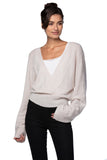 California Cashmere by Subtle Luxury Cashmere 100% Cashmere Camilla Front Crossover Sweater Knit