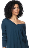 California Cashmere by Subtle Luxury Cashmere 100% Cashmere Reversible Easy V-Neck Sweater in Fall Favorites