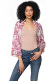 California Cashmere by Subtle Luxury Cashmere Ballerina Shrug / S/M / Rose Garden-Pink 100% Cashmere Printed Ballerina Shrug Sweater