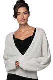 California Cashmere by Subtle Luxury Cashmere Camilla Crossover Top / S/M / Angora 100% Cashmere Camilla Front Crossover Sweater Knit