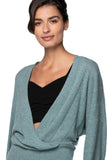 California Cashmere by Subtle Luxury Cashmere Camilla Crossover Top / S/M / Aspen 100% Cashmere Camilla Front Crossover Sweater Knit