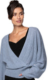 California Cashmere by Subtle Luxury Cashmere Camilla Crossover Top / S/M / Eventide 100% Cashmere Camilla Front Crossover Sweater Knit