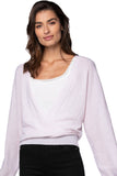 California Cashmere by Subtle Luxury Cashmere Camilla Crossover Top / S/M / Fragrance 100% Cashmere Camilla Front Crossover Sweater Knit