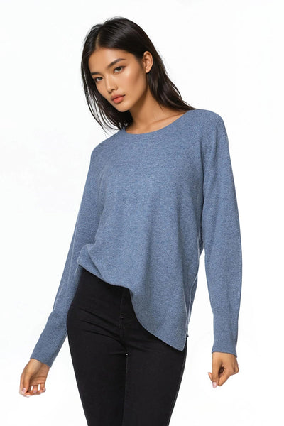 California Cashmere by Subtle Luxury Cashmere Comfort Crew / S/M / Bijou Blue 100% Cashmere Comfort Crewneck Sweater