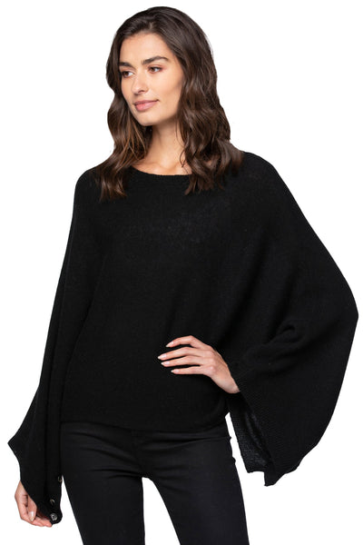 California Cashmere by Subtle Luxury Cashmere Convertible Multi-Wear 100% Cashmere Poncho Sweater Pullover
