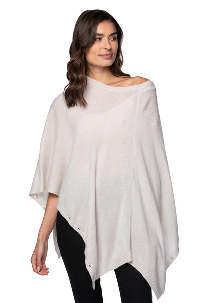 California Cashmere by Subtle Luxury Cashmere Convertible Multi-Wear 100% Cashmere Poncho Sweater Pullover