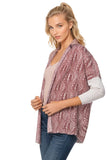 California Cashmere by Subtle Luxury Cashmere Cropped Cocoon / S/M / Pine Bubbles-Terracotta 100% Cashmere Printed Cropped Cocoon Sweater