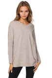 California Cashmere by Subtle Luxury Cashmere Double V-Neck Sweater / S/M / Light Weight Beige 100% Cashmere Reversible Easy V-Neck Sweater - Neutrals