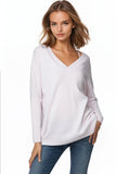 California Cashmere by Subtle Luxury Cashmere Double V-Neck Sweater / XS/S / Cardamom 100% Cashmere Reversible Easy V-Neck Sweater - Neutrals