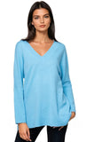 California Cashmere by Subtle Luxury Cashmere Easy V-Neck Sweater / XS/S / Lapis 100% Cashmere Reversible Easy V-Neck Sweater - Resort