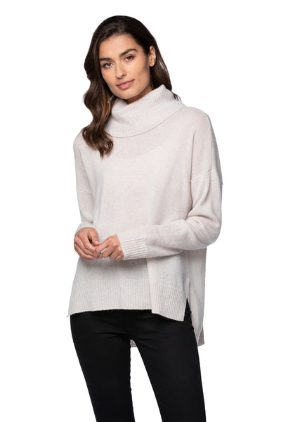 California Cashmere by Subtle Luxury Cashmere Evelyn Removable Cashmere Cowl to Crew / S/M / Angora 100% Cashmere Evelyn Cowl to Crewneck Sweater