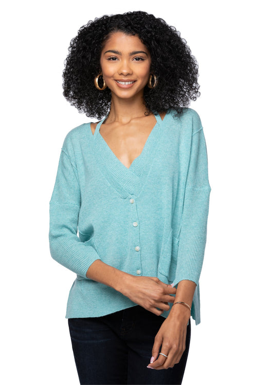 California Cashmere by Subtle Luxury Cashmere Loose & Easy Cardigan / S/M / Beryl 100% Cashmere Loose & Easy Cardigan in Beryl